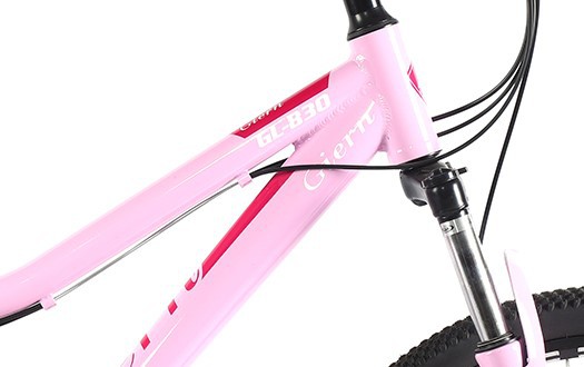 pink frame mountain bike